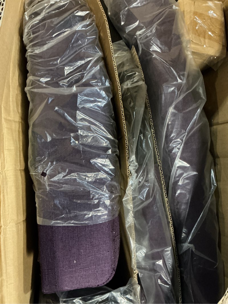 Condition photo showing Good Condition for roundhill furniture leviton solid wood tufted parsons dining chairs, set of 2, purple purple dining chairs