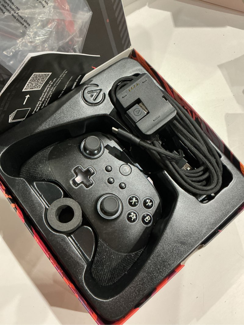 Condition photo showing Good Condition for powera ops v3 pro wireless controller for pc and cloud gaming with lumectra, gamepad, gaming controller, works windows 10/11, charging stand included, customizable pc hq app