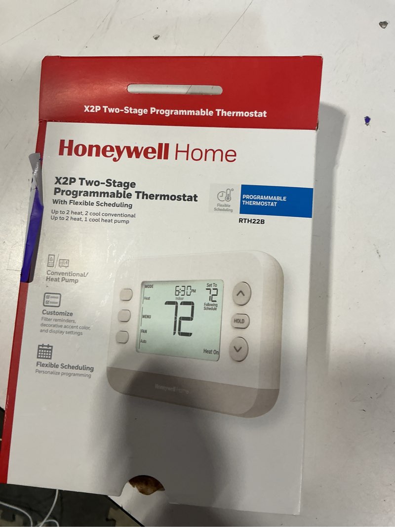 Condition photo showing Good Condition for honeywell home x2p heating and cooling push button programmable thermostat