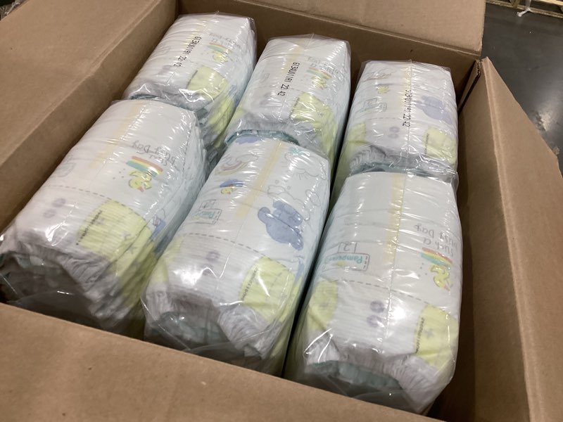 Condition photo showing Good Condition for pampers swaddlers diapers, size 2 (10-22 lbs), 186 count, fragrance free, hypoallergenic, absorbent, pediatrician recommended, skin safe size 2 186