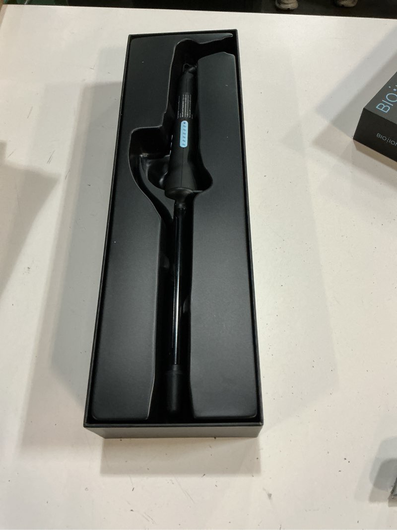 Condition photo showing Good Condition for bio ionic long barrel styler,curling iron with moisture heat technology & nanoionic mx, verstatile curling wand 0.75 inch (tight curls) black