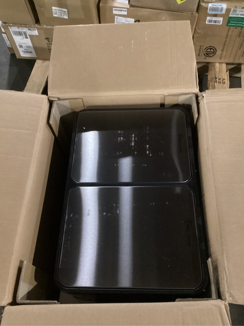 simpli-magic 60 liter / 16 gallon rectangular hands-free dual compartment recycling kitchen step tra