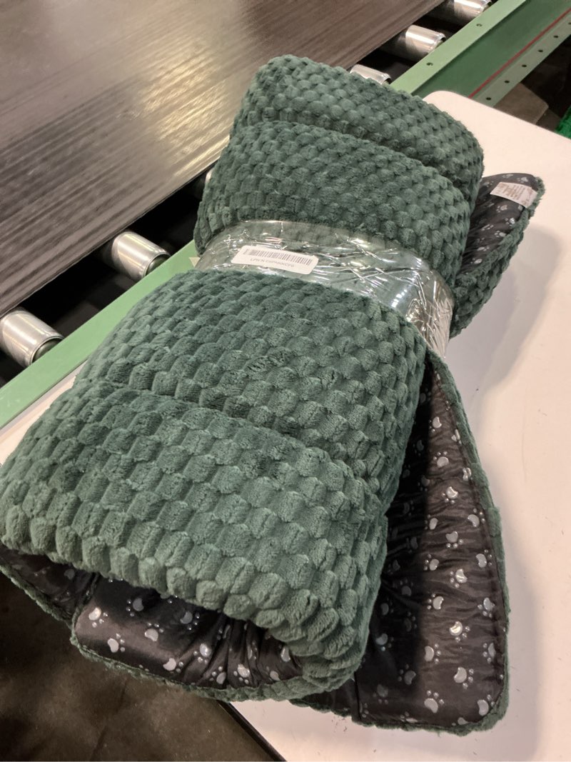 Condition photo showing As Is for dog bed crate mat, soft durable washable anti-slip kennel pad for dogs & cats, reversible (dark green, l(35"*23"*1.5")) l(35"*23"*1.5") dark green