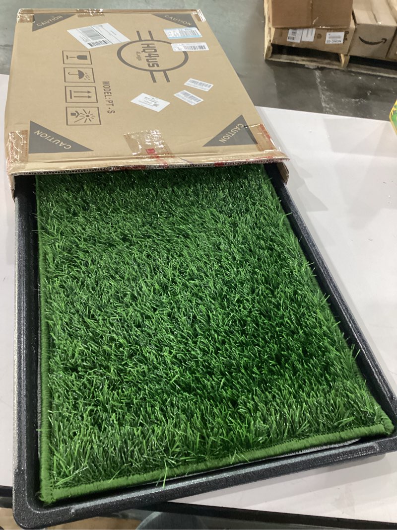 Condition photo showing New/Like New for Dog Grass Pad with Tray Small 23" x 16", Ultra-Absorbent Artificial Grass Pad for Dogs Potty(No Grate)Grass Hemmed Edge for Indoor Potty Training Reusable Puppy Pads Dog Litter Box Balcony Small - 23”×16” for 3-10lbs Dog