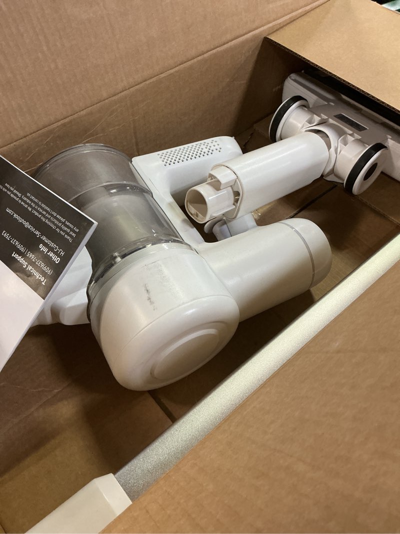 Condition photo showing As Is for DUMOS Cordless Vacuum Cleaner, 24Kpa Lightweight Stick Vac Handheld Electric Rechargeable with LED, Up to 45 Minutes, Powerful Suction, Versatile for Carpet, Hard Floor, Pet Hair