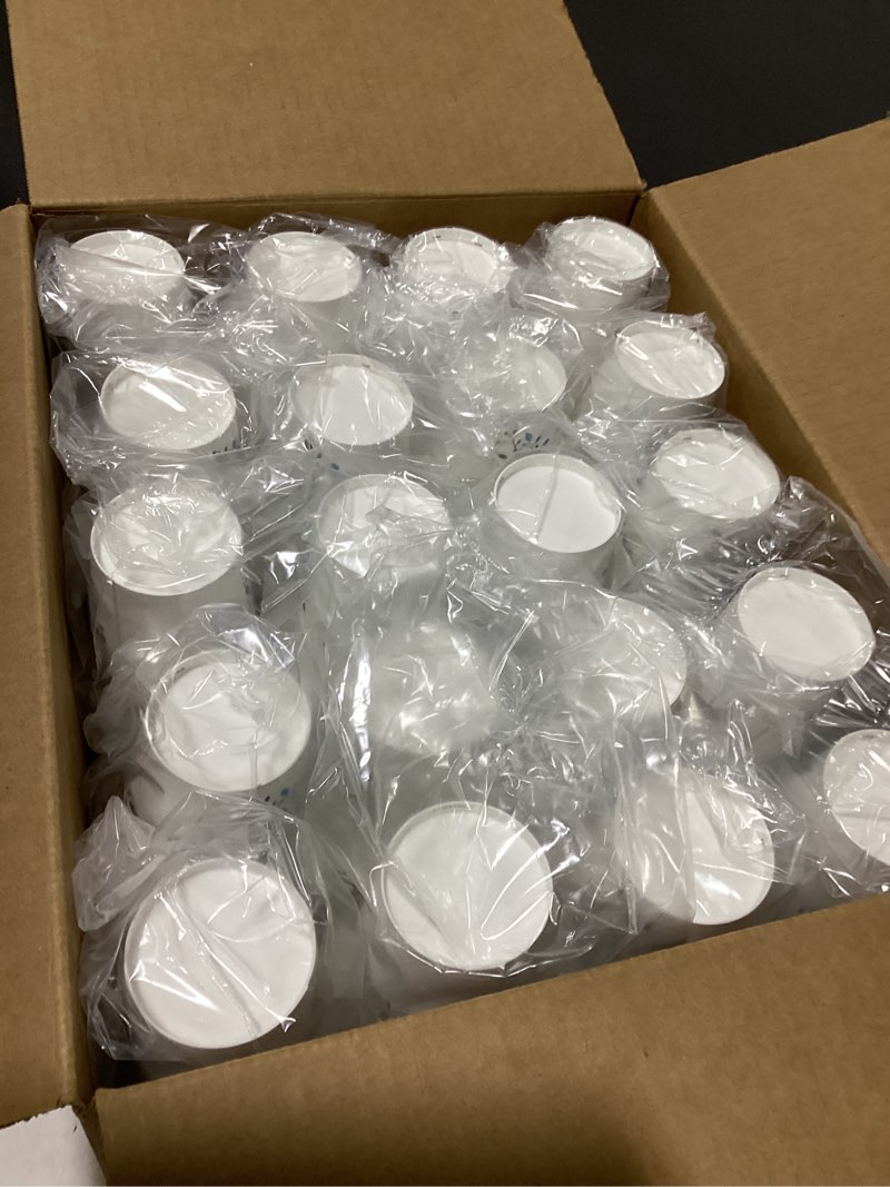 Condition photo showing Good Condition for 300 count - 12 oz paper coffee cups, disposable coffee cups 12 oz, thickened white paper cups for hot or cold beverage, home, office, party, business, events 12 oz-300 pack