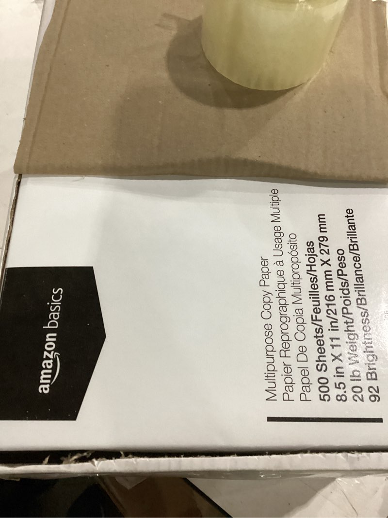 Condition photo showing New/Like New for amazon basics multipurpose copy printer paper, 20 lb, 8.5 x 11 inches, 8 reams (4,000 sheets), 92 bright white, great for crisp ink printing 8 reams | 4000 sheets letter (8.5x11)