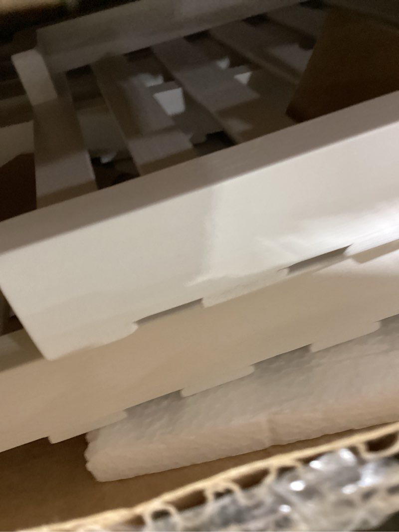 Condition photo showing New/Like New for Bamboo Bookshelf 3-Tier Ladder Shelf, 39.4” Freestanding Open Bookcase Book Shelf Bathroom Storage Shelf Unit Plant Stand for Small Space, Living Room, Bedroom, Home Office, White 3-tier White