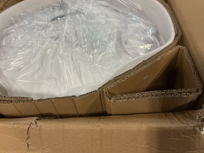 Condition photo showing Good Condition for 20 Inch Lantern Pendant Light, White Imitation Silk Lampshade, Bubble Pendant Light Fixture Ceiling Hanging Lamp Chandelier for Living Dinning Room Kitchen Island Bedroom Restaurant Cafe White 20in