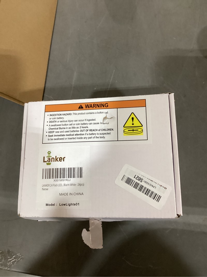 Condition photo showing New/Like New for lanker 24 pack led tea lights candles, warm white flickering flameless tealights, long lasting battery operated fake candles, decoration for halloween (warm white - 24pcs)