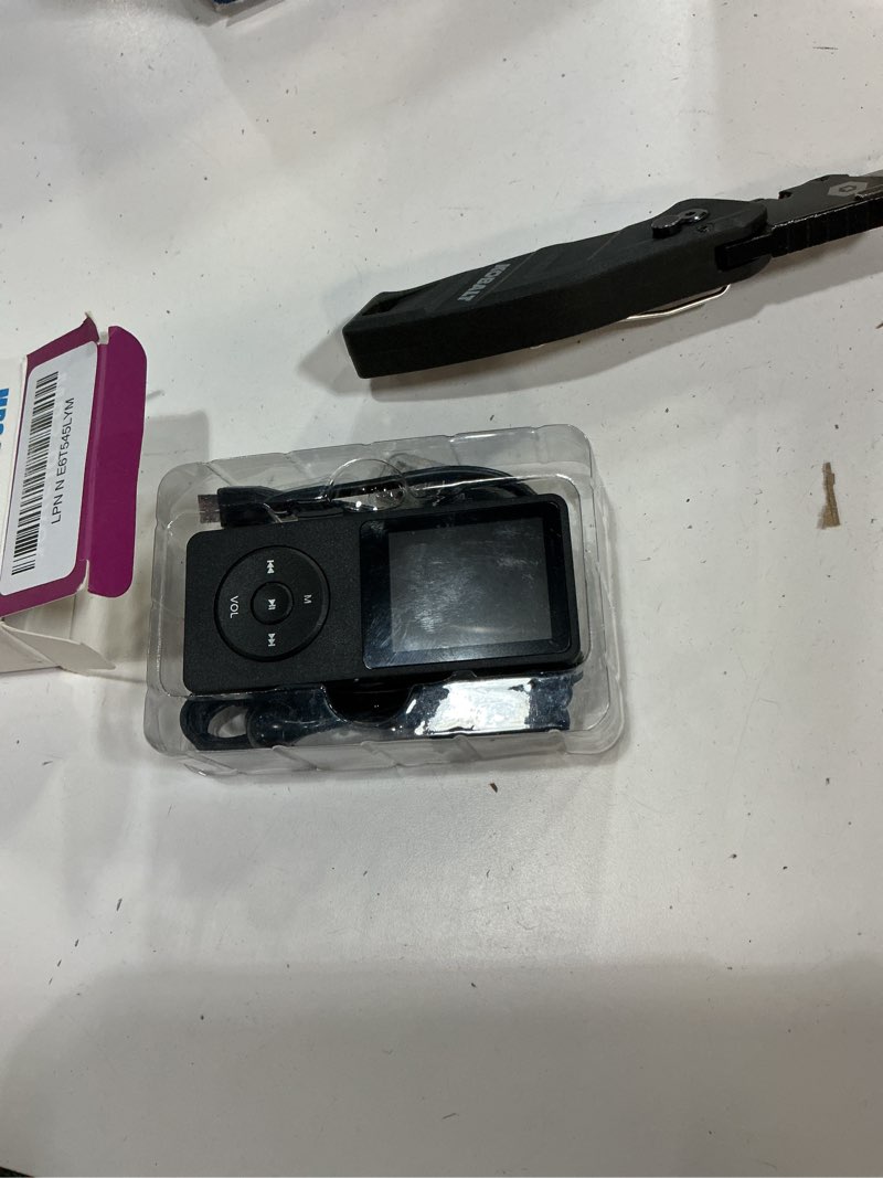 Condition photo showing As Is for 128gb mp3 player with bluetooth - portable music player for kids - with built-in hd speaker, voice recorder, hifi sound, e-book (included earphones) black