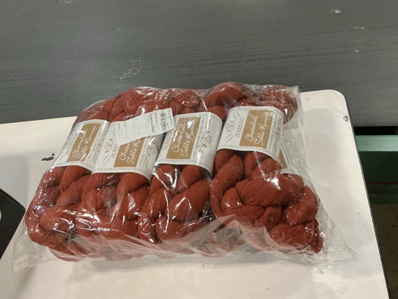 Condition photo showing Good Condition for 12 Pack 10ft Terracotta Cheesecloth Table Runner 35x120 Inch Boho Gauze Table Runner for Birthday Party Wedding Decoration Baby Shower Christmas Decor Special Events Terracotta 12