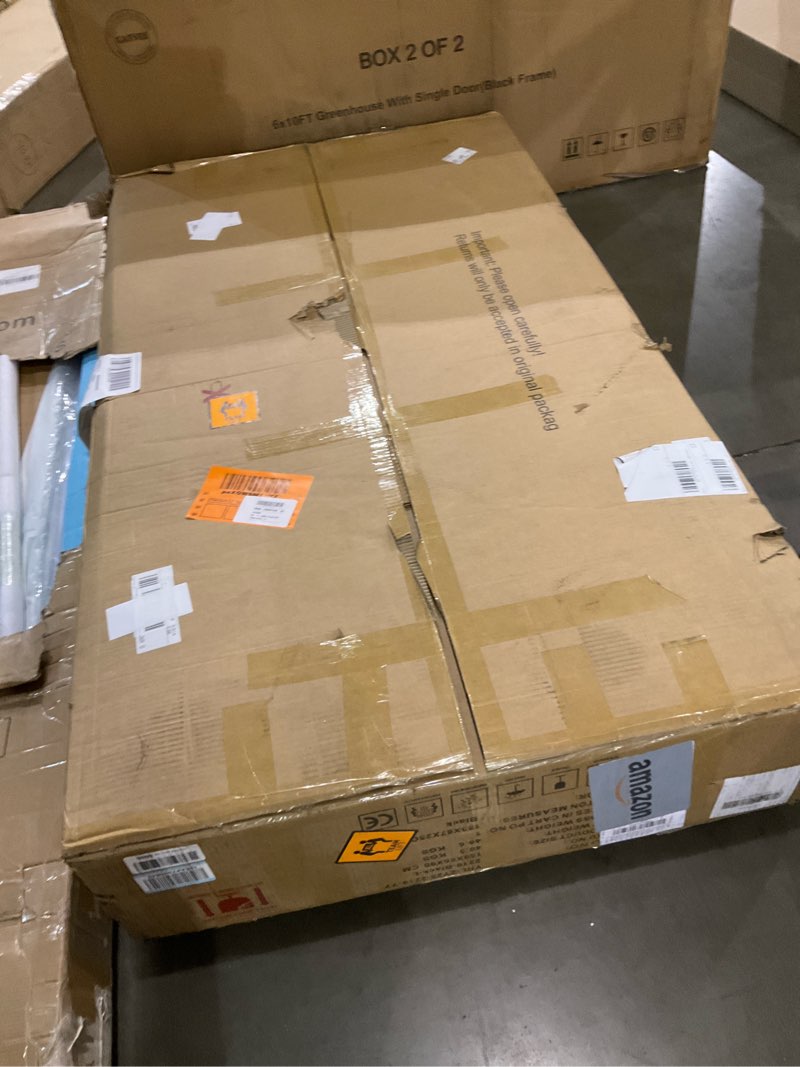 Condition photo showing As Is for Incomplete, 123\" U-Shaped Modular Sesctional Sofa, Two L-Shape Chaise with 2 Cloud Couch Sectional with Two Pillows, Couches forLiving Room (Black)