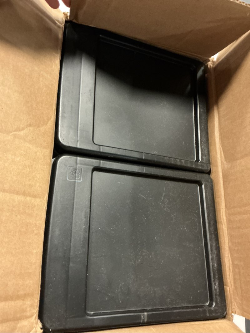 Condition photo showing Good Condition for iris usa plastic stacking desk top 3-drawer storage organizer, 2-pack, for makeup vanity nail polish bathroom stationery art craft supplies kitchen office garage and small organization, medium, black medium - 2 pack black