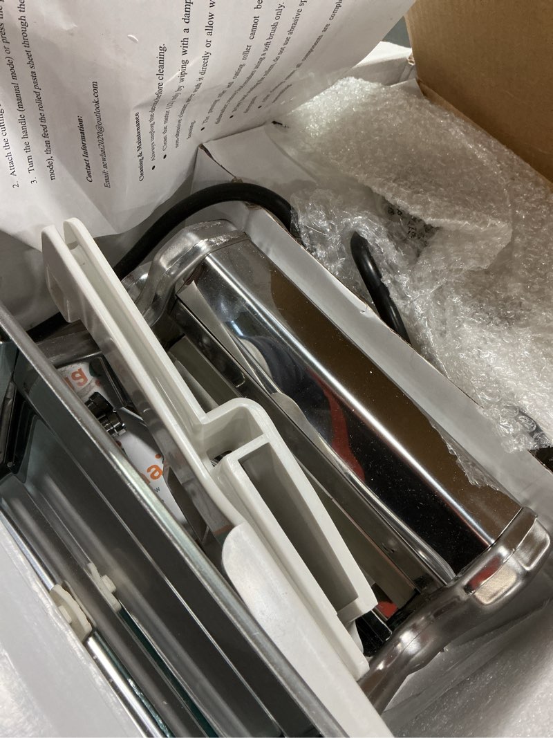 Condition photo showing Good Condition for Newhai Electric Pasta Maker QM-1 Ramen Noodle Machine Adjustable Thickness (0.2-0.5mm) Pasta Roller & Cutter 1.5mm Spaghetti 6mm Wide Noodle Manual & Motorized for Home Kitchen Use