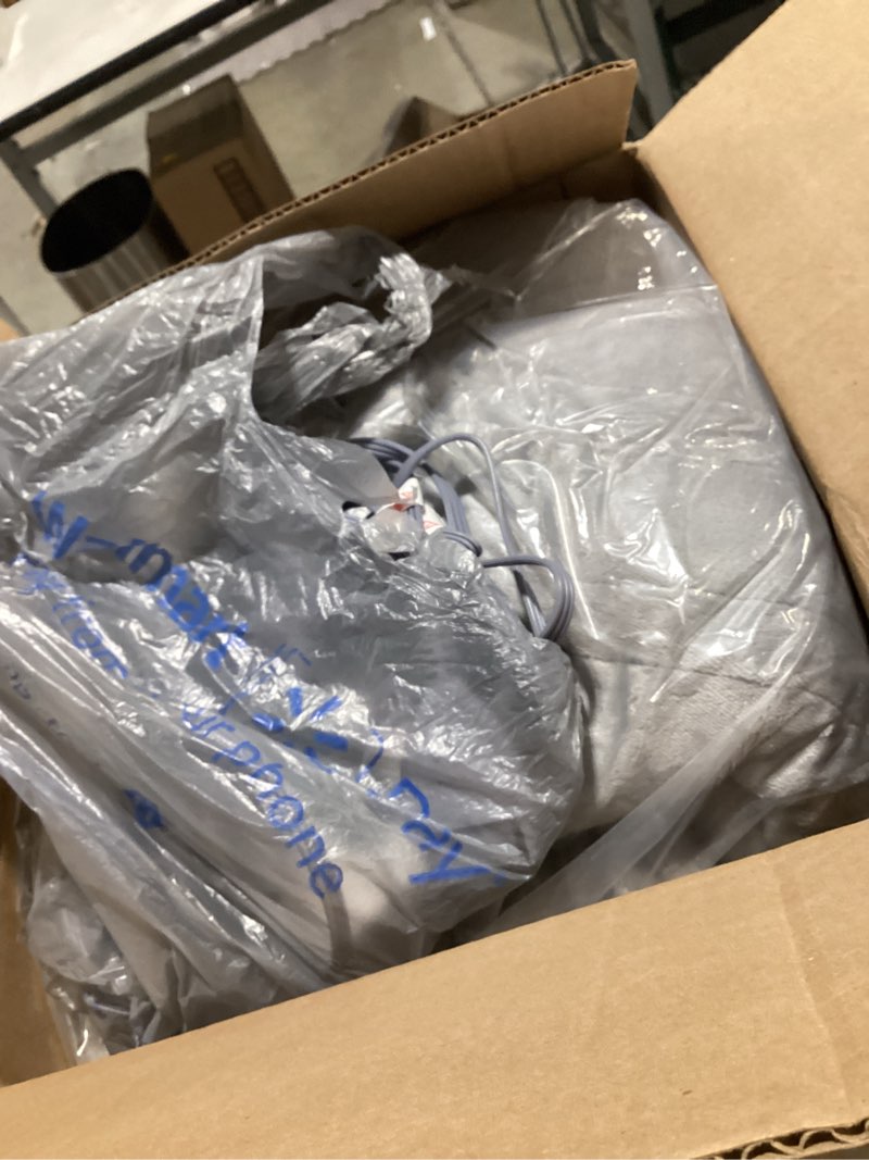 Condition photo showing Good Condition for sealy electric blanket queen size, flannel & sherpa heated blanket, 10 heat settings, auto shut off, machine washable, light grey, 84 x 90 inch light grey queen size 84" x 90"