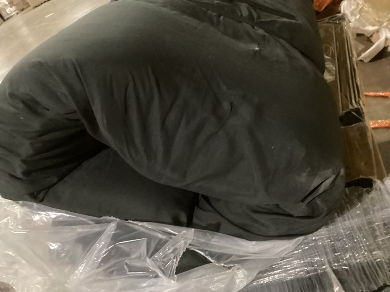 Condition photo showing Good Condition for similar to stock photo .. 8\" futon mattress queen size, futons sofa bed sleeper couch bed, roll up mattress with shredded foam & 2 straps, futon floor mattress for living room & guest room, corduroy (frame not included) grey queen