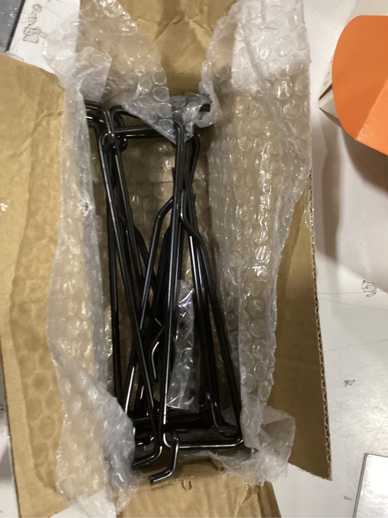 Condition photo showing Good Condition for incly 8" pegboard shelf hooks, 8 pack black pegboard shelf brackets hooks, 1/4 inch peg board organizer accessories display and storage rack for garage workbench craft room office 8 inch