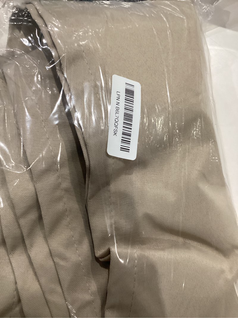 Condition photo showing Good Condition for Estelar Textiler Khaki 100% Blackout Curtains 96 Inches Long 2 Panels for Living Room, Thermal Insulated Energy Saving Grommet Curtains for Bedroom, Full Room Darkening Drapes for Sliding Door,52Wx96L 52"W x 96"L (Pack of 2) Khaki