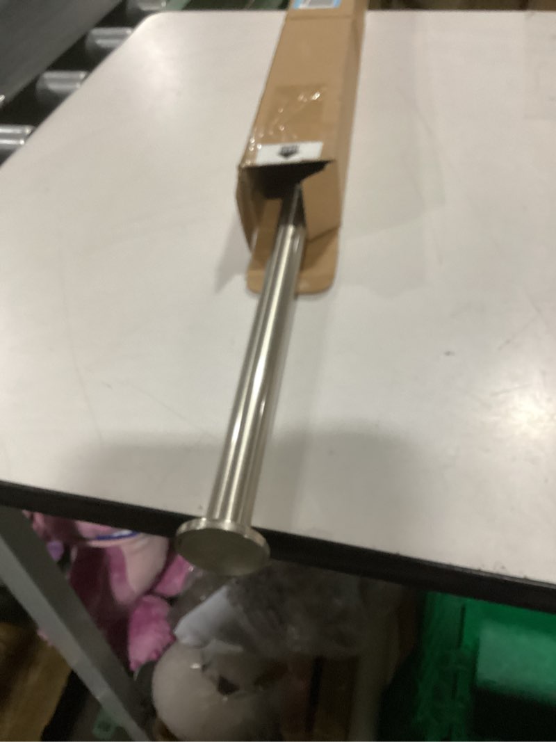 Condition photo showing New/Like New for ivilon tension curtain rod - spring tension rod for windows or shower, 36 to 54 inch. brushed nickel 36" to 54" brushed nickel
