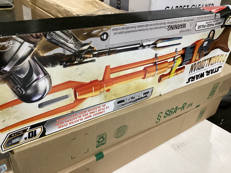 Condition photo showing New/Like New for Nerf Star Wars Amban Phase-Pulse Blaster, The Mandalorian, Scope, 10 Official Nerf Elite Darts, Breech Load, 50.25 Inches Long (Amazon Exclusive)
