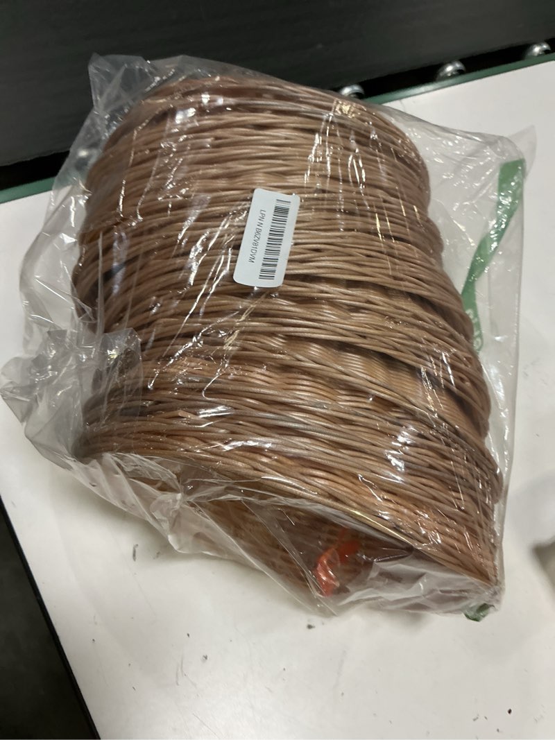 Condition photo showing New/Like New for 20 pack oval poly wicker baskets — 9.1 x 6 x 2.6 inch wicker bread baskets, small size gift baskets for kitchen, restaurant, fruit storage, and food display