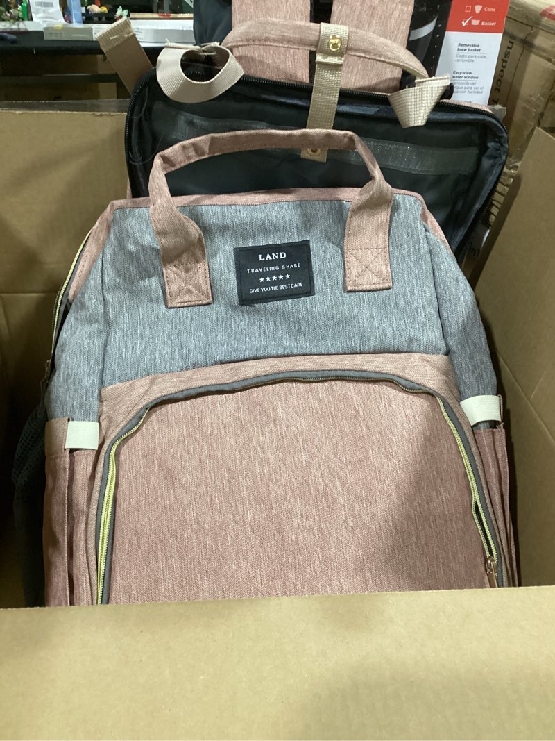 Condition photo showing Good Condition for (similar) diaper bag backpack with changing station: pink baby bags for girls boys mom with large capacity pañaleras para bebe niña baby girl newborn essentials must haves baby shower gifts baby registry