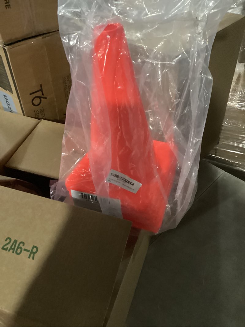 Condition photo showing Good Condition for heavy & tough cones - won't fly away in wind or crack/break - 12" size - lvl10 pro training cones