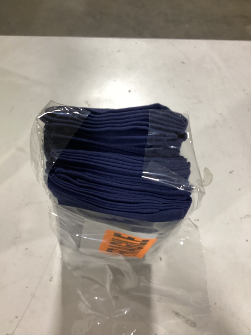 Condition photo showing As Is for Blue Needles Solid Cloth Napkins Set of 12 Navy Blue 100% Cotton Dinner Napkins 18x18 inches - Soft, Reusable, Absorbent & Washable Linen, Ideal for Christmas Events, Parties & Everyday Use Navy Blue 18" x 18" (Set of 12)