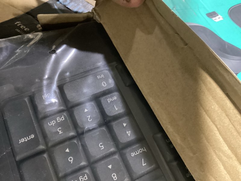 Condition photo showing As Is for logitech mk540 advanced wireless keyboard and mouse set 2.4 ghz, black (920-008671)