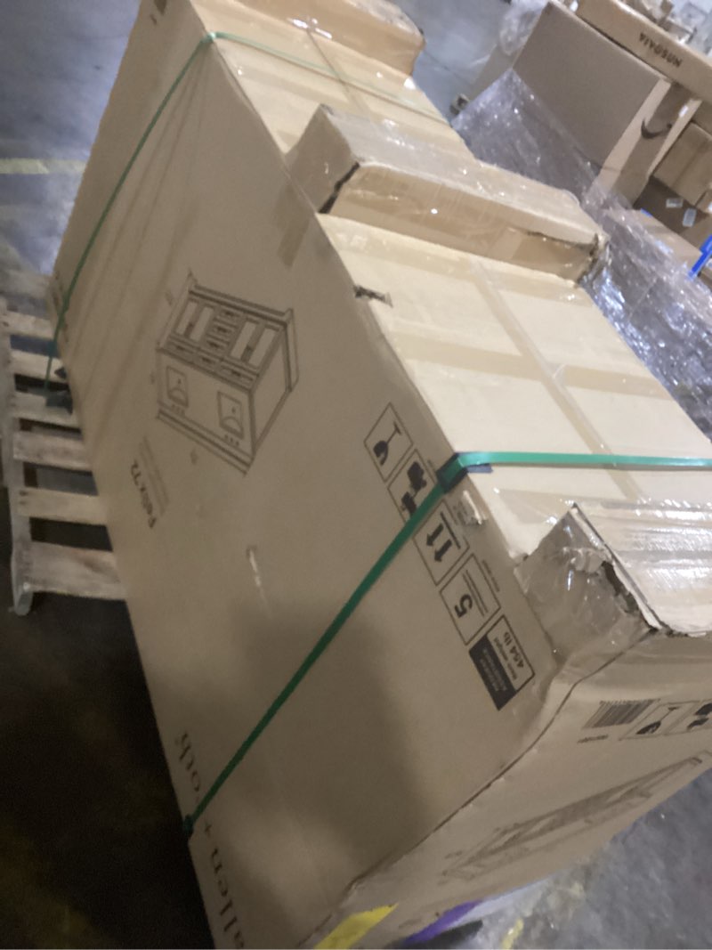 Condition photo showing New/Like New for allen + roth Felix 72-in Vintage gray Undermount Double Sink Bathroom Vanity with White