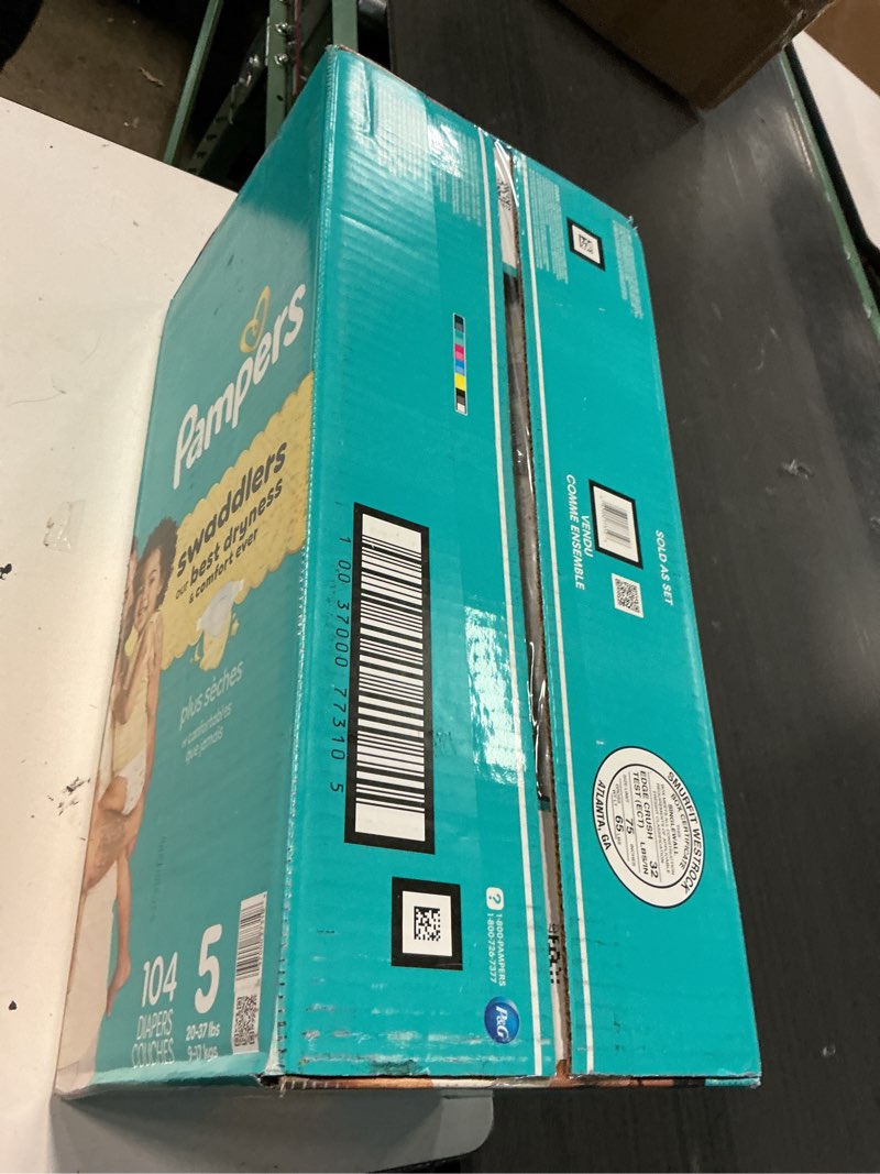 Condition photo showing New/Like New for pampers baby diapers - swaddlers - size 5, 104 count, ultra absorbent disposable infant diaper size 5 104