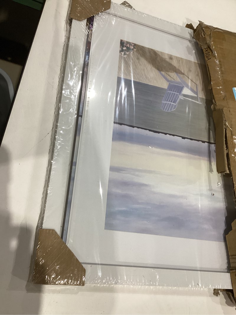 Condition photo showing Good Condition for vnvnk 18x18 frame white, perfect for 18x18 inch picture without mat or 14x14 inch picture with mat, home wall decor picture frame-1 pcs 18x18 white