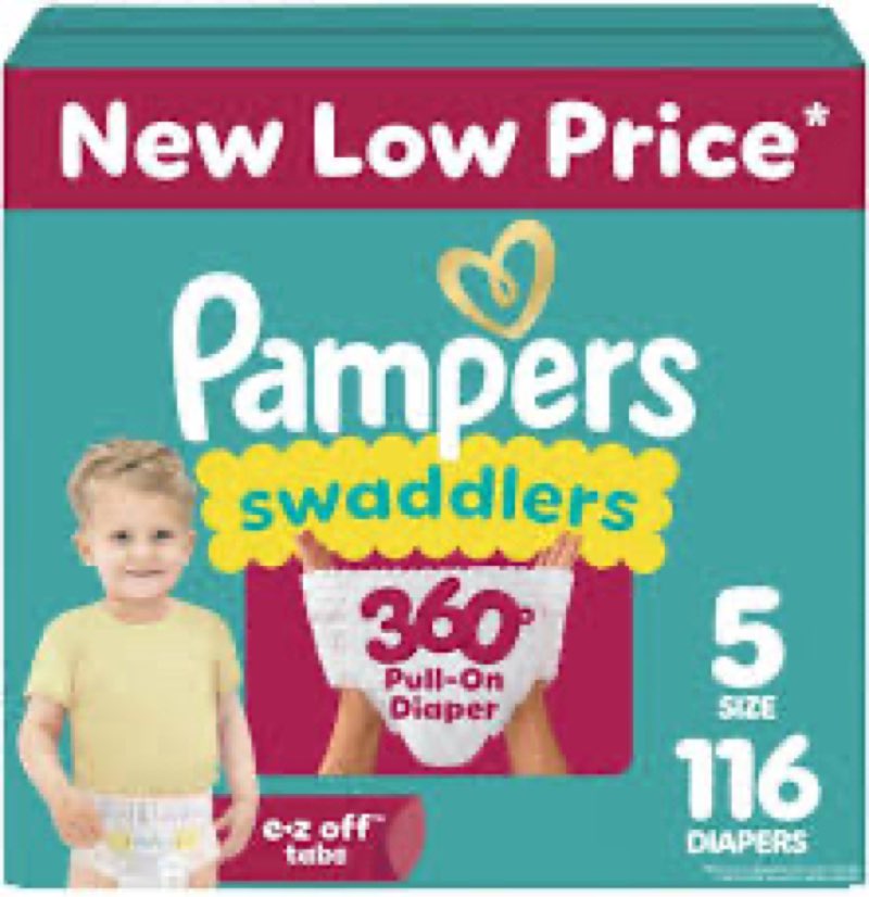 Pampers swaddlers size 5 116 diapers 
