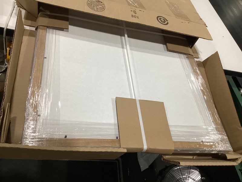 Condition photo showing New/Like New for arttoframes 21x37 inch brown picture frame, this 1.2500 inch custom poster frame is gray oak - comes with acrylic and corrugated backing (2wom76808-973-21x37) gray oak 21 x 37"