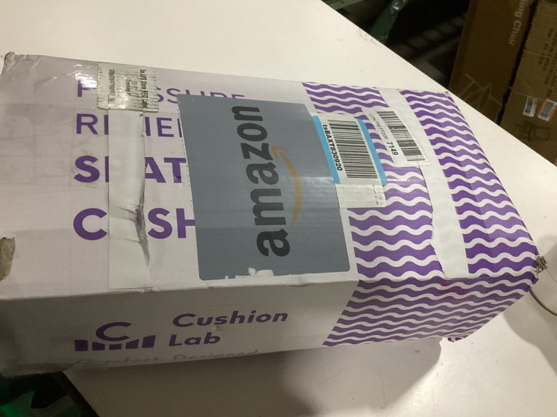 Condition photo showing As Is for Cushion Lab Patented Pressure Relief Seat Cushion for Long Sitting Hours on Office & Home Chair - Ex