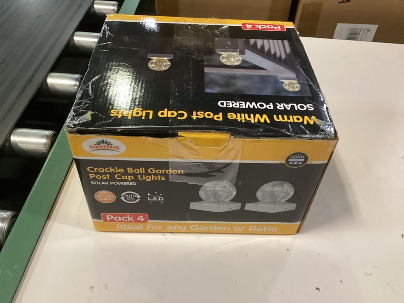 Condition photo showing New/Like New for sunnypark solar post lights - outdoor post cap light for fence deck or patio garden decoration solar powered caps, led lighting, lamp fits 4x4 in - warm white 4 pack
