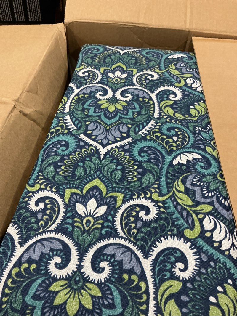 Condition photo showing Good Condition for arden outdoor deep seat cushion set, 22 in x 24 in, weather-proof, rain-proof, fade resistant patio cushion sapphire aurora blue damask polyfill sapphire aurora blue damask 1 pack