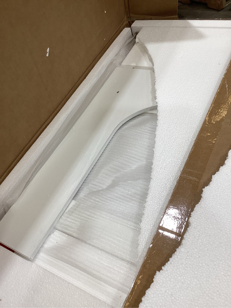 Condition photo showing As Is for unipaws cat litter box enclosure furniture, cat washroom, hidden litter box cover, cabinet for large cat, dog proof cat litter boxes, hideaway litter box, cat house, white white no top open