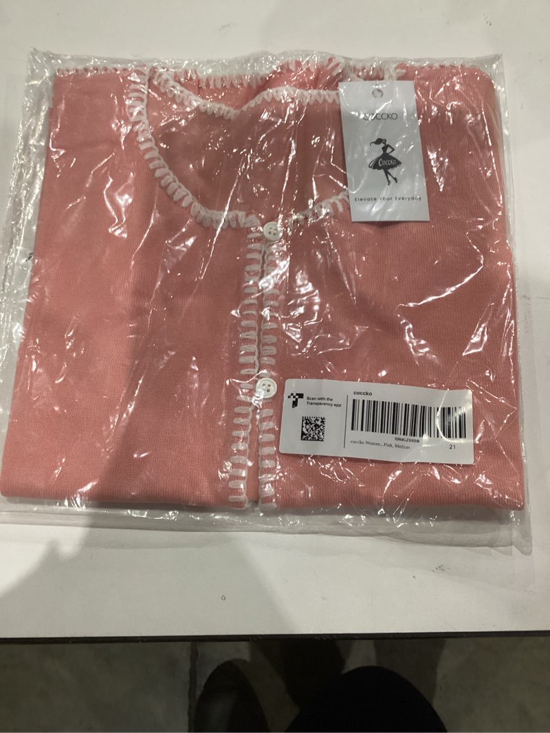 Condition photo showing New/Like New for Womens Sweater Vest Top Trendy Summer Outfits 2025 Sleeveless Button Down Crop Knit Tank Tops Pink Medium