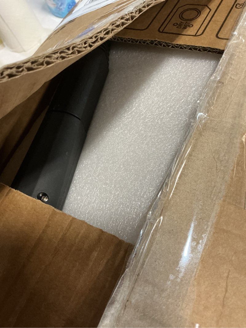 Condition photo showing As Is for canister steam cleaner: 50-sec heat-up, 0.6 gal tank refill anytime (non-pressurized), 1650w, 60 psi, 21-pcs kit, dry/wet modes, detachable hose for tile grout furniture floor car cleaning gray