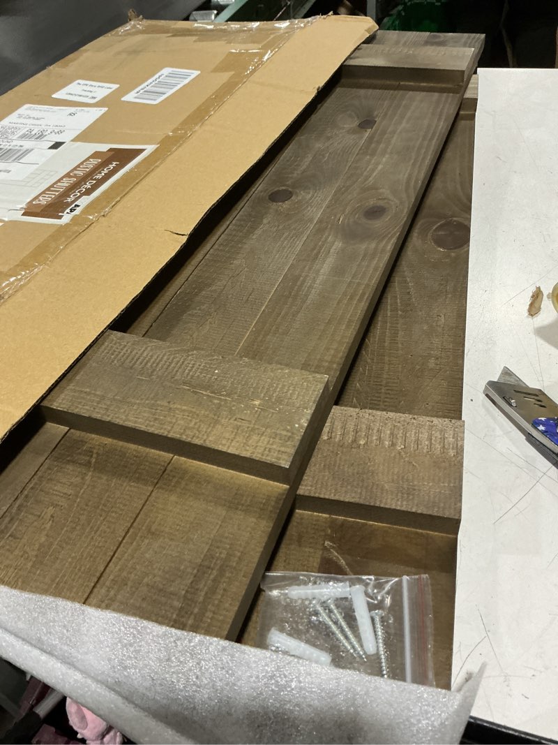 Condition photo showing Good Condition for ilyapa wood shutters wall decor - farmhouse style barn door shutters for interior wall art 10"l x 30"w barnwood
