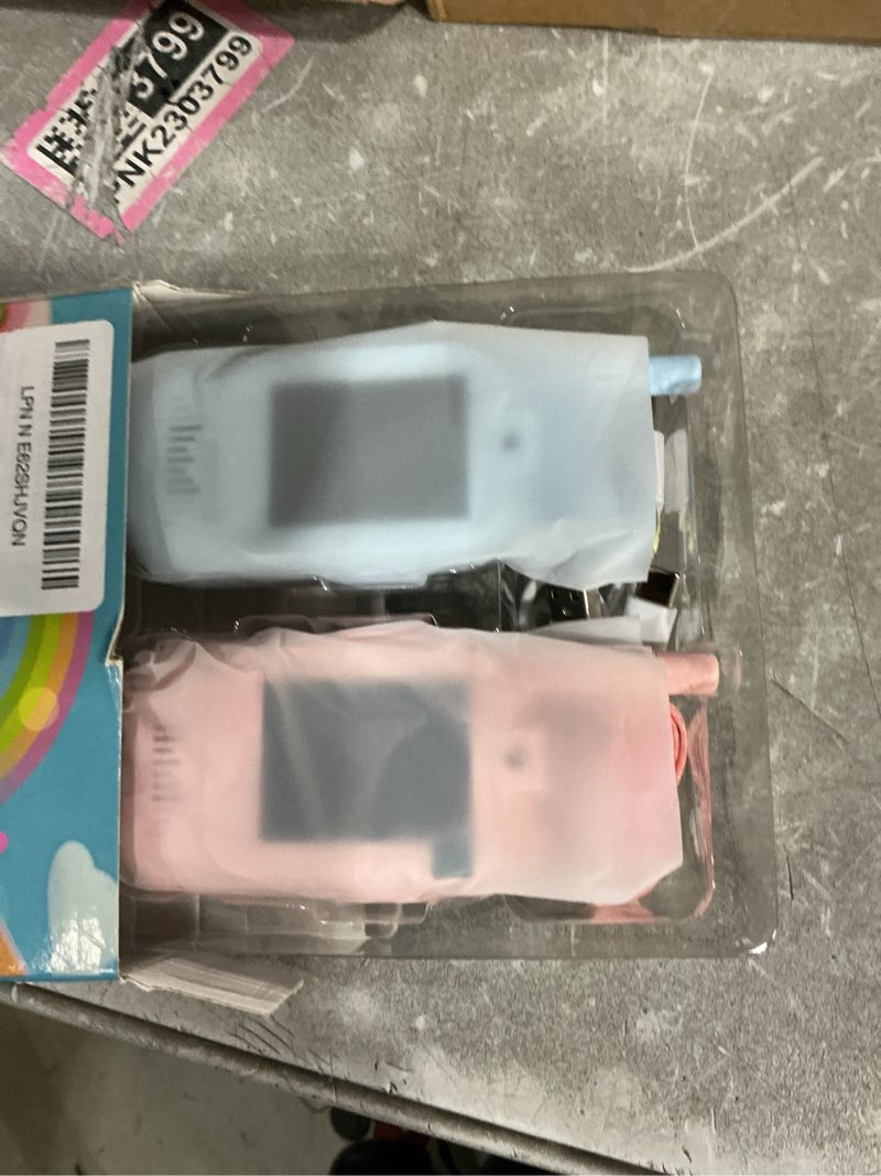 Condition photo showing Good Condition for walkie talkie for kids with video: 2 pack rechargeable toddler toys with hd camera & voice changer, long range gift toys for boy & girl age 3-8 for outdoor play, camping (pink-blue)