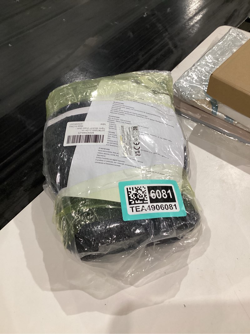 Condition photo showing New/Like New for 9.8x18.7ft garden shade cloth - 55% sun resistance with hdpe material, reinforced grommets. ideal for greenhouse, plant, pergola, backyard patio sunshade