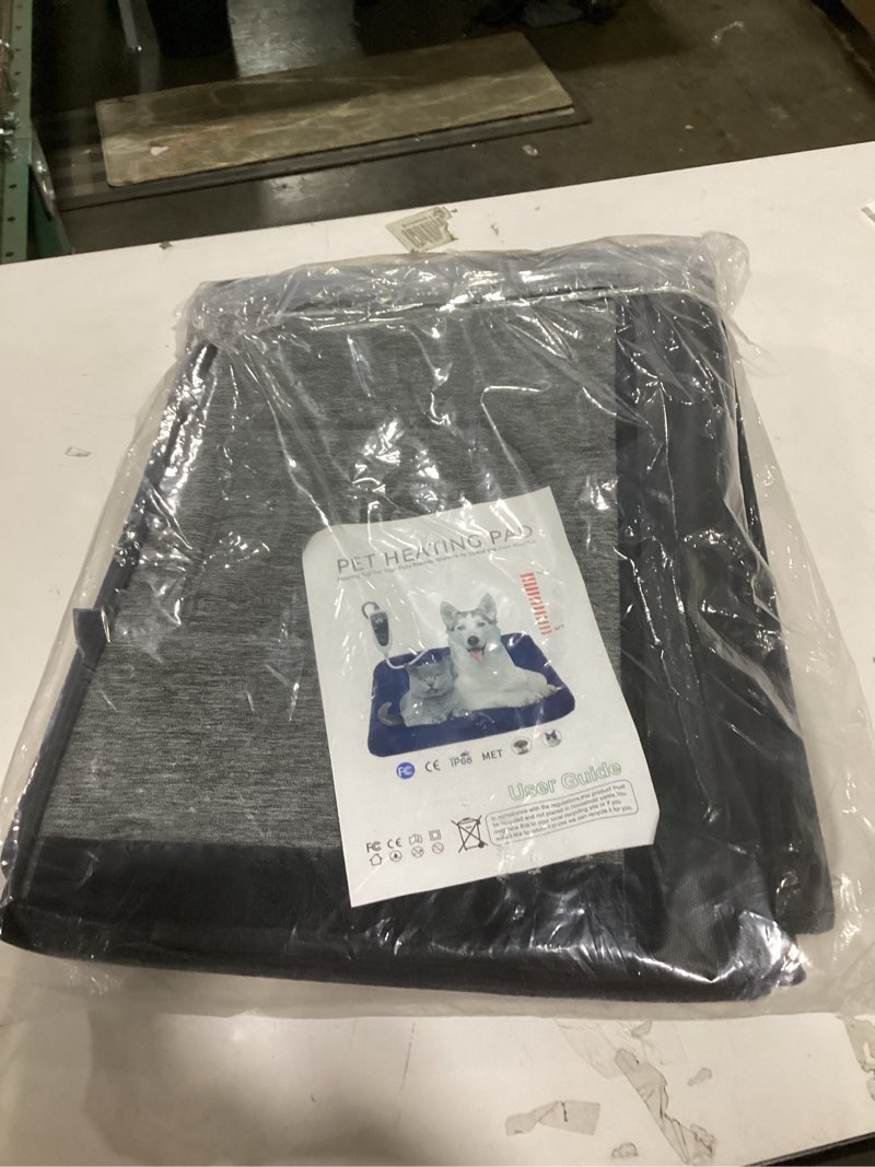 Condition photo showing Good Condition for **SIMILAR TO**Large Dog Heating Pad 36x24 in with Smart Thermostat Switch and Power Line Protection Tube,Obtained MET and UL Dual Certification,Waterproof Pet Heating Pad for Dogs,with Plush Fabric Cover Black Paw Print 36.0\"L x 24.0\"W x 0.5\"Th