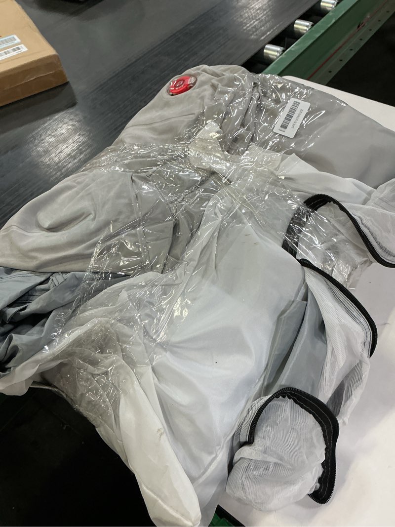 Condition photo showing As Is for QPAU Inflatable Toddler Travel Bed with Tent, Portable Kids Air Mattress with Safety Bumpers, Ideal for Home, Grandma's, Camping, Traveling -Includes Fast Electric Pump (Gray)