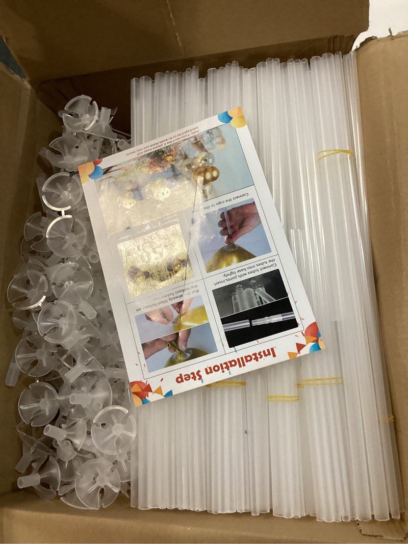 Condition photo showing Good Condition for 20 sets balloon stand kits,balloon sticks holder with base for table centerpiece graduation birthday baby shower party decorations