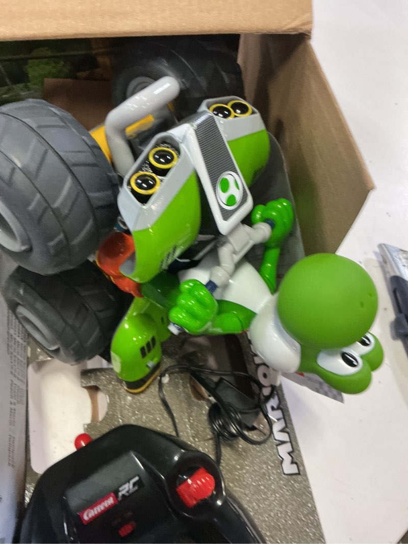 Condition photo showing As Is for carrera rc nintendo mario kart 2.4 ghz radio remote control toy car vehicle - yoshi quad mario kart quad - yoshi