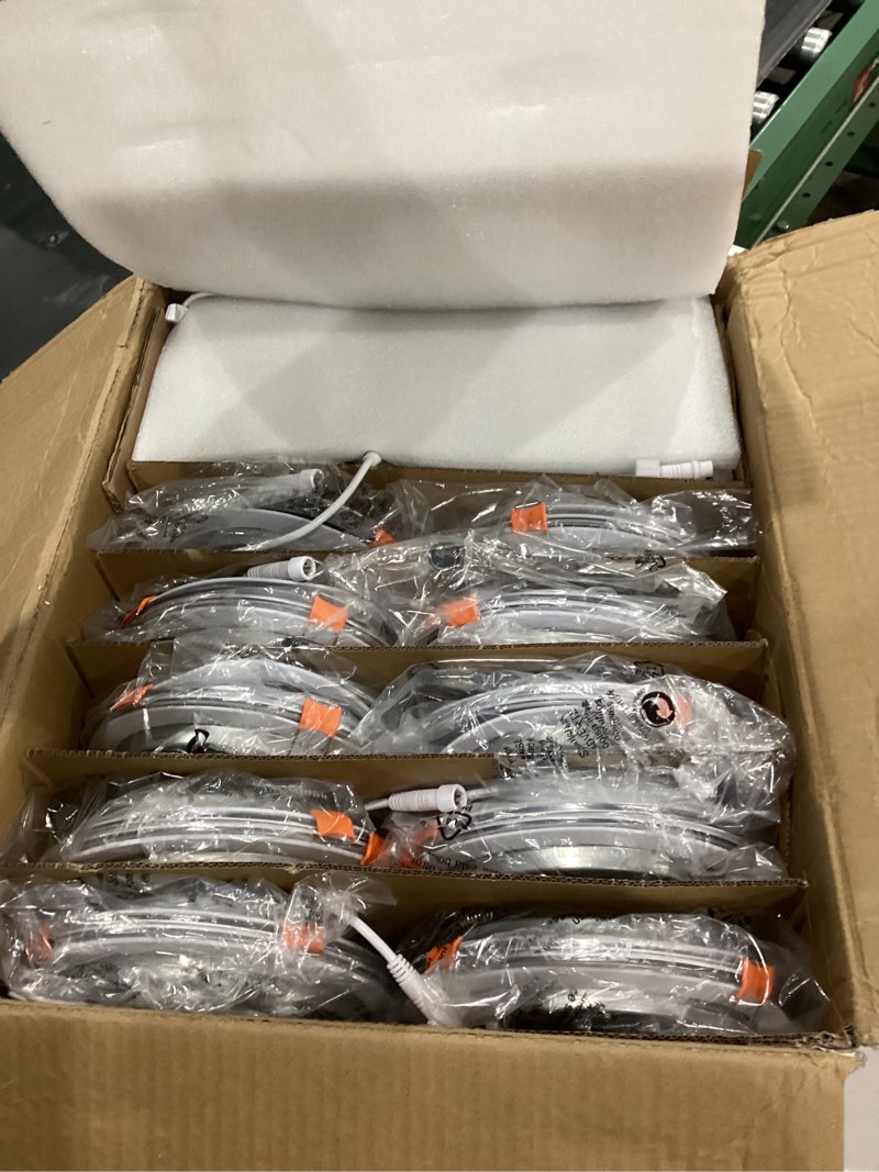 Condition photo showing New/Like New for Amico 20 Pack 6 Inch 5CCT LED Recessed Ceiling Light with Night Light, 2700K/3000K/3500K/4000K/5000K Selectable Ultra-Thin Recessed Lighting, 12W=110W, 1100LM, Dimmable Canless Wafer Downlight ETL&FCC