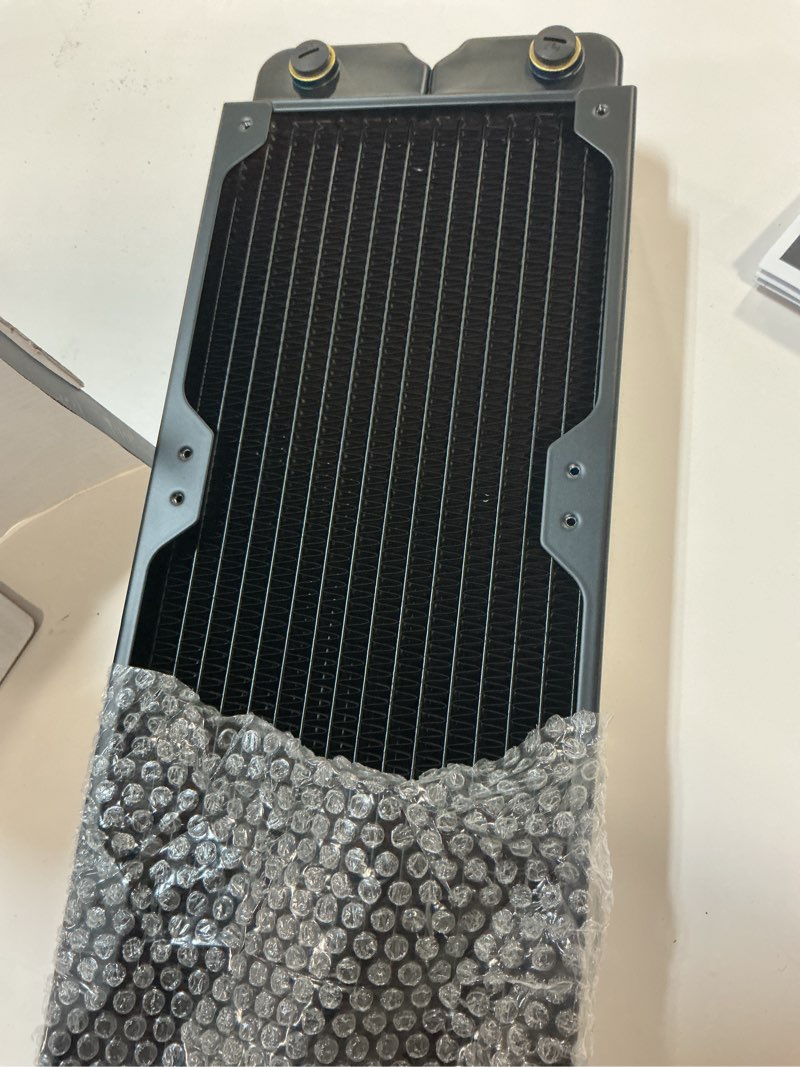 Condition photo showing As Is for Thermaltake Pacific DIY Liquid Cooling System CL420 64mm Thick Copper Radiator CL-W193-CU00BL-A